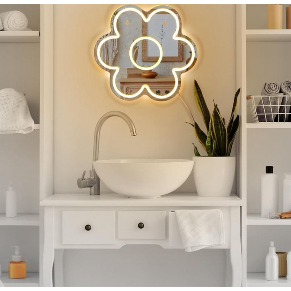 Flower Neon Mirror - Picture 6 of 7
